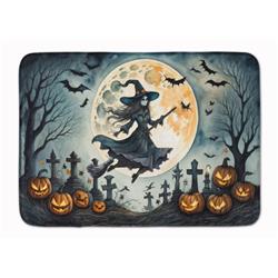 19 x 27 in. Unisex Flying Witch Spooky Halloween Memory Foam Kitchen Mat