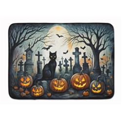 19 x 27 in. Unisex Black Cat Spooky Halloween Memory Foam Kitchen Mat