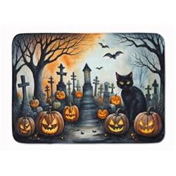 19 x 27 in. Unisex Black Cat Spooky Halloween Memory Foam Kitchen Mat