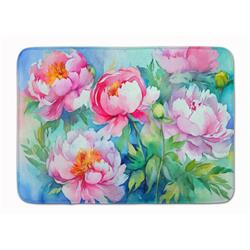 19 x 27 in. Unisex Peonies in Watercolor Memory Foam Kitchen Mat