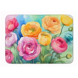 19 x 27 in. Unisex Ranunculus in Watercolor Memory Foam Kitchen Mat