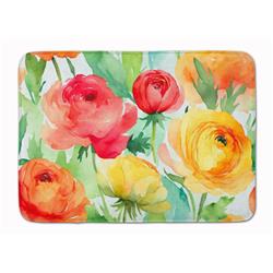 19 x 27 in. Unisex Ranunculus in Watercolor Memory Foam Kitchen Mat