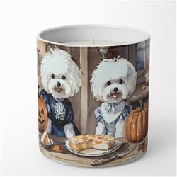 10 oz Unisex Bichon Frise Fall Kitchen Pumpkins Decorative Soy Candle