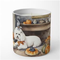 10 oz Unisex Bichon Frise Fall Kitchen Pumpkins Decorative Soy Candle