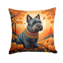 18 x 18 in. Unisex Scottish Terrier Fall Fabric Decorative Pillow