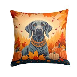 18 x 18 in. Unisex Weimaraner Fall Fabric Decorative Pillow