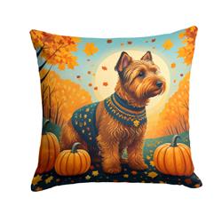 18 x 18 in. Unisex Welsh Terrier Fall Fabric Decorative Pillow