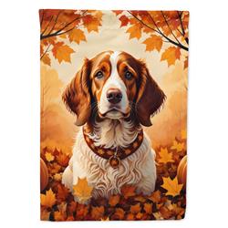 DAC1029GF 15.5 x 11.25 in. Brittany Spaniel Fall Garden Flag