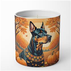 10 oz Unisex Doberman Pinscher Fall Decorative Soy Candle