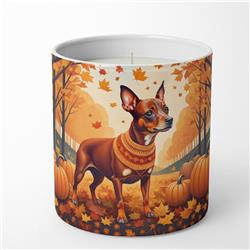 10 oz Unisex Red Miniature Pinscher Fall Decorative Soy Candle