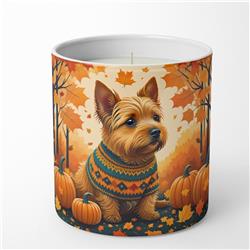 10 oz Unisex Norwich Terrier Fall Decorative Soy Candle