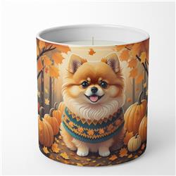 10 oz Unisex Pomeranian Fall Decorative Soy Candle