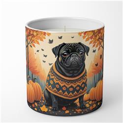 DAC1064CDL 10 oz Unisex Black Pug Fall Decorative Soy Candle