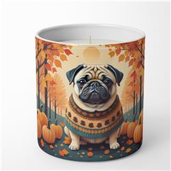 10 oz Unisex Fawn Pug Fall Decorative Soy Candle