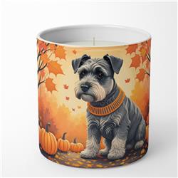 10 oz Unisex Schnauzer Fall Decorative Soy Candle