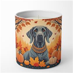 10 oz Unisex Weimaraner Fall Decorative Soy Candle