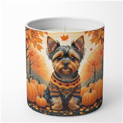 10 oz Unisex Yorkshire Terrier Fall Decorative Soy Candle