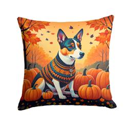 14 x 14 in. Unisex Basenji Fall Fabric Decorative Pillow