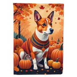 40 x 28 in. Unisex Red Basenji Fall House Flag