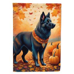 DAC1017CHF 40 x 28 in. Belgian Sheepdog Fall House Flag