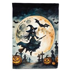 DAC2218CHF 40 x 28 in. Flying Witch Spooky Halloween House Flag