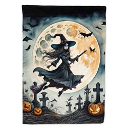 DAC2219CHF 40 x 28 in. Flying Witch Spooky Halloween House Flag
