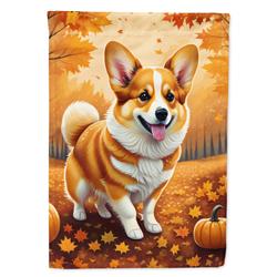 DAC1040GF 15.5 x 11.25 in. Corgi Fall Garden Flag