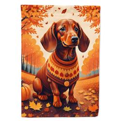 15.5 x 11.25 in. Dachshund Fall Garden Flag