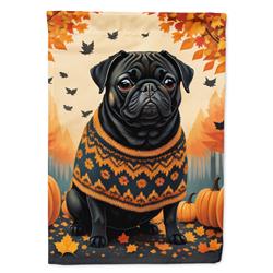 DAC1064GF 15.5 x 11.25 in. Black Pug Fall Garden Flag