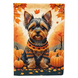 DAC1081GF 15.5 x 11.25 in. Yorkshire Terrier Fall Garden Flag