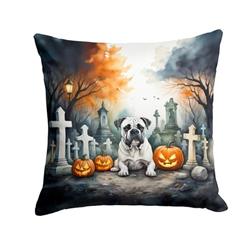 18 x 18 in. Unisex Boxer Spooky Halloween Fabric Decorative Pillow