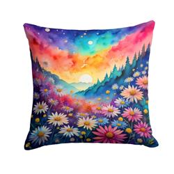 3 x 14 x 14 in. Colorful Asters Fabric Decorative Pillow