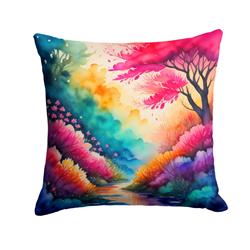 3 x 14 x 14 in. Colorful Azaleas Fabric Decorative Pillow
