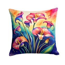 3 x 14 x 14 in. Colorful Calla Lilies Fabric Decorative Pillow
