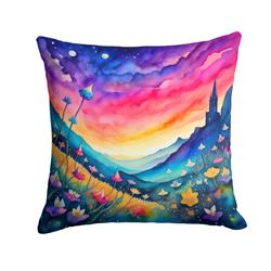 3 x 14 x 14 in. Colorful Campanula Fabric Decorative Pillow