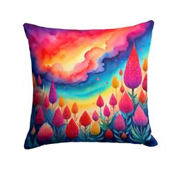 3 x 14 x 14 in. Colorful Celosia Fabric Decorative Pillow