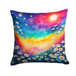 3 x 14 x 14 in. Colorful Daisies Fabric Decorative Pillow