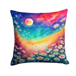 3 x 14 x 14 in. Colorful Daisies Fabric Decorative Pillow