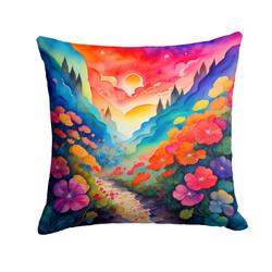 3 x 14 x 14 in. Colorful Geraniums Fabric Decorative Pillow
