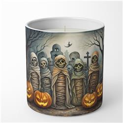 3.25 x 3.75 x 3.25 in. Mummies Spooky Halloween Decorative Soy Candle