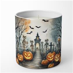 3.25 x 3.75 x 3.25 in. Skeleton Spooky Halloween Decorative Soy Candle