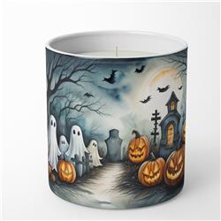 3.25 x 3.75 x 3.25 in. Ghosts Spooky Halloween Decorative Soy Candle