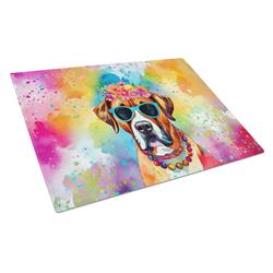 DAC2472LCB 0.2 x 15 x 12 in. Boxer Hippie Dawg Glass Cutting Board, Large
