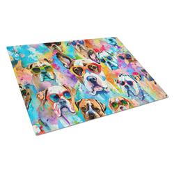 DAC2474LCB 0.2 x 15 x 12 in. Boxer Hippie Dawg Glass Cutting Board, Large