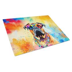 DAC2477LCB 0.2 x 15 x 12 in. Bullmastiff Hippie Dawg Glass Cutting Board, Large