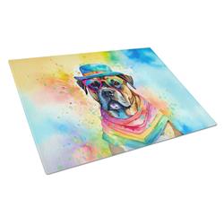 DAC2481LCB 0.2 x 15 x 12 in. Cane Corso Hippie Dawg Glass Cutting Board, Large