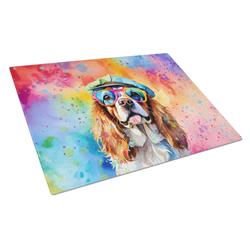 DAC2485LCB 0.2 x 15 x 12 in. Cavalier Spaniel Hippie Dawg Glass Cutting Board, Large