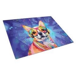 DAC2487LCB 0.2 x 15 x 12 in. Chihuahua Hippie Dawg Glass Cutting Board, Large