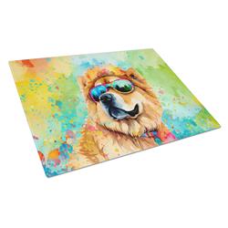 DAC2490LCB 0.2 x 15 x 12 in. Chow Chow Hippie Dawg Glass Cutting Board, Large