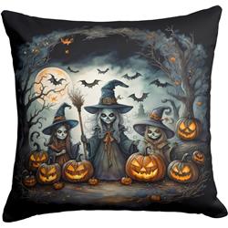 3 x 18 x 18 in. Witches Spooky Halloween Throw Pillow